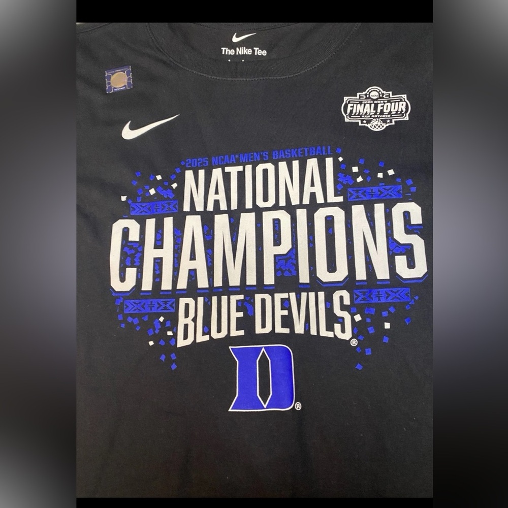 Nike Mens Blue and White National Champions Tee